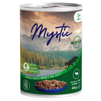 Вологий корм Mystic для котів шматочки ягнятини в желе 400г Вологий корм Mystic для котів шматочки ягнятини в желе 400г