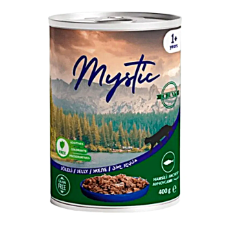 Вологий корм Mystic для котів шматочки анчоуса в желе 400г Вологий корм Mystic для котів шматочки анчоуса в желе 400г