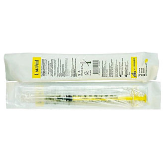 Шприц інсуліновий трьохкомпонентний зі знімною голкою 1 мл 27G 0,4*13 mm