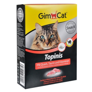 ВІТАМІНИ Джім Кет TOPINIS мишки рож. з таурином смак сир 180шт/220г 409757 (ціна за 1таб.)
