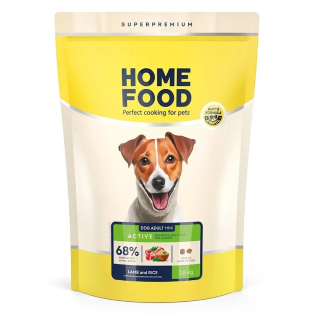 Сухий корм для активних собак і юніорів малих порід Home Food 1,6 кг - ягнятина та рис Сухий корм для активних собак і юніорів малих порід Home Food 1,6 кг - ягнятина та рис