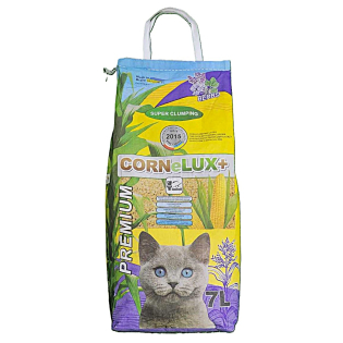 Наповнювач для котів кукурудзяний Cornelux+ лаванда 4 кг - 7 л Наповнювач для котів кукурудзяний Cornelux+ лаванда 4 кг - 7 л