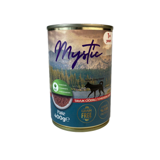 Вологий корм Mystic паштет з куркою та лівером для дорослих собак 400г Вологий корм Mystic паштет з куркою та лівером для дорослих собак 400г
