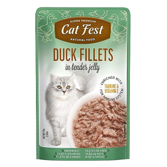 Корм вологий в желе для котів Cat Fest качине філе 70г