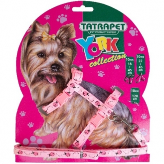 Шлея для йорка Tatrapet 1,0*18-45 см/120 мм