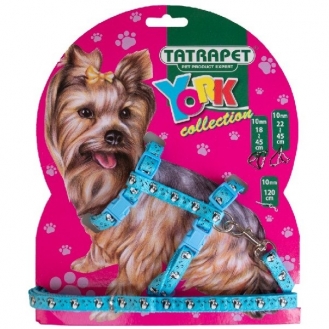 Шлея для йорка Tatrapet 1,0*18-45 см/120 мм