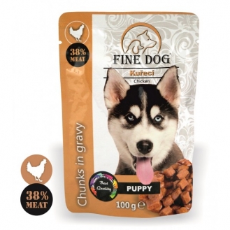 Вологий корм для цуценят Fine Dog 100 г - курка