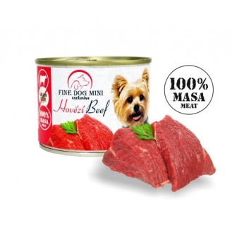 Вологий корм для собак Fine Dog консерва 200 г - яловичина