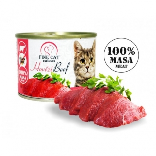 Вологий корм для котів Fine Cat консерва 200 г - яловичина