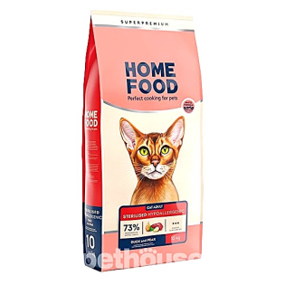 Сухий корм для стерилізованих котів Home Food Adult гіпоалергенний беззерновий 10 кг - філе качки та груша ( ціна за 1 кг )